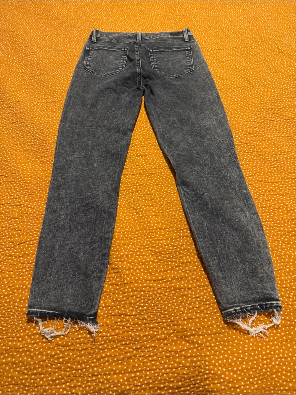 PAIGE Washed Black High-Rise Skinny Jeans with Frayed Hem - Picture 6 of 7